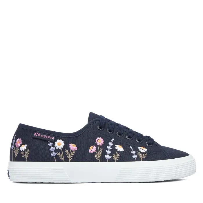 Superga Scarpe sportive 3750 Flower Embroidery Leggera S8161ZW Blu scuro