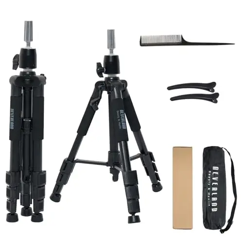 Neverland Beauty & Health Supporto per parrucca da 52" (132cm), con base antiscivolo, supporto per parrucca regolabile ad alta resistenza,