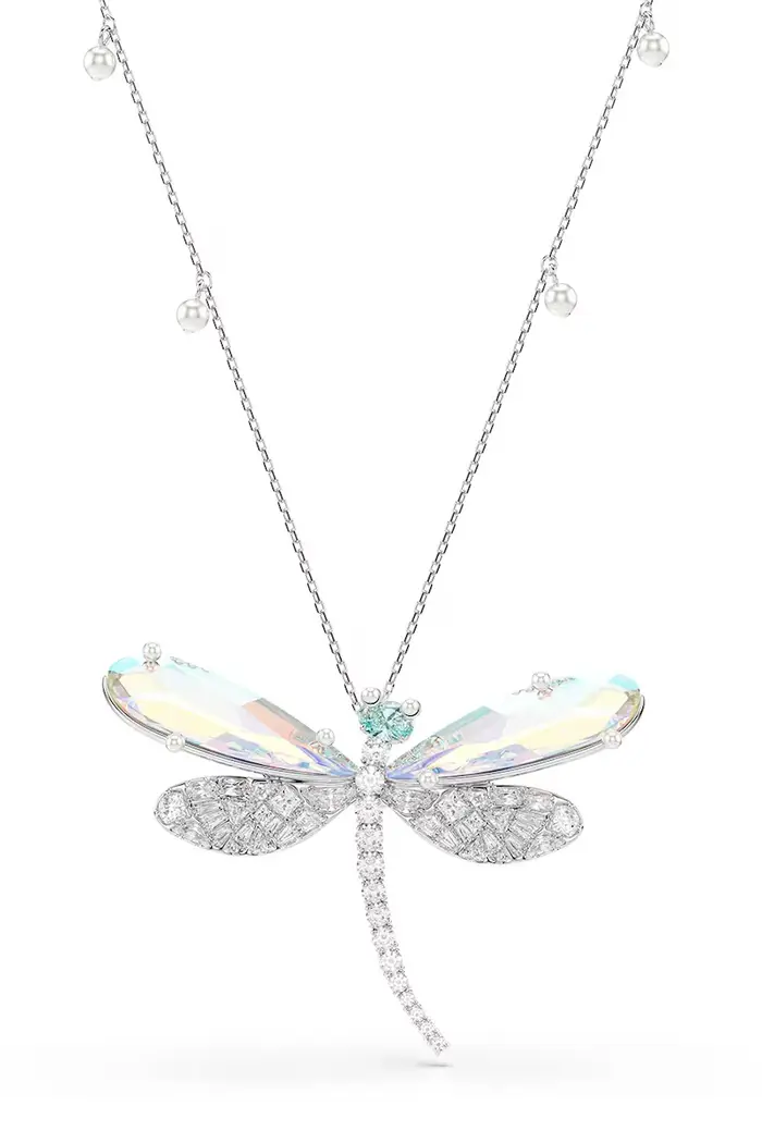 Swarovski Collana con ciondolo da donna in metallo, cristallo, Ariana Grande Argento