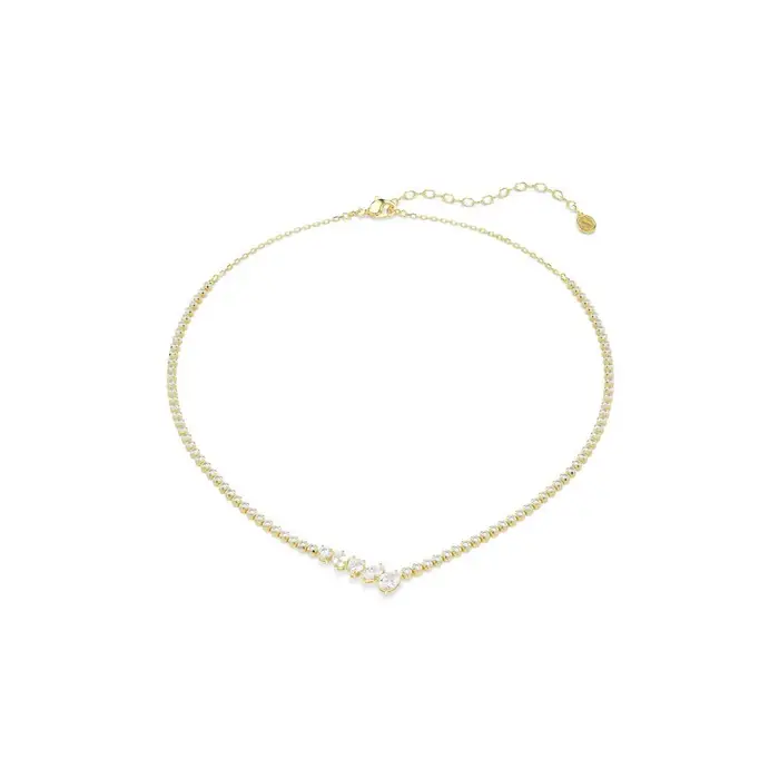 SWAROVSKI Collana Mesmera Taglio Misto, Bianca, Finitura Oro 18K