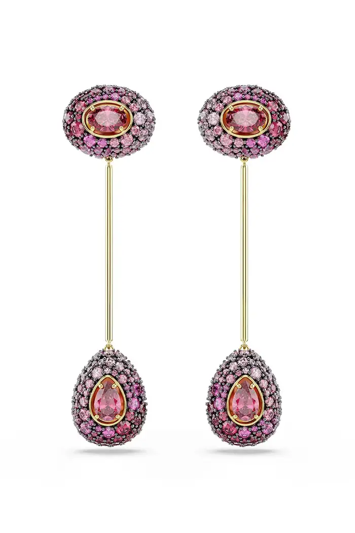 Swarovski orecchini da donna placati oro con zirconia SUBLIMA Rosa