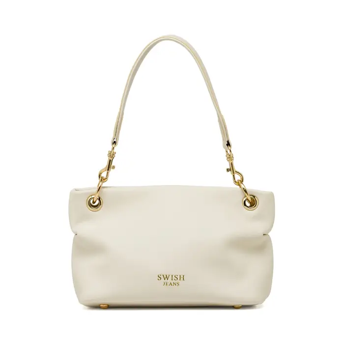 Borsa a spalla bianca da donna Swish Jeans con manici intercambiabili