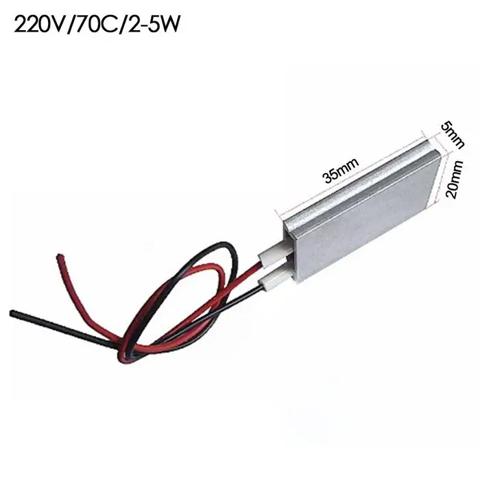 Incubatrice per pollame 5-220V Elemento riscaldante Riscaldatori PTC Celsius Riscaldatori Arricciacapelli Accessori per asciugacapelli 220V/70C/2-5W