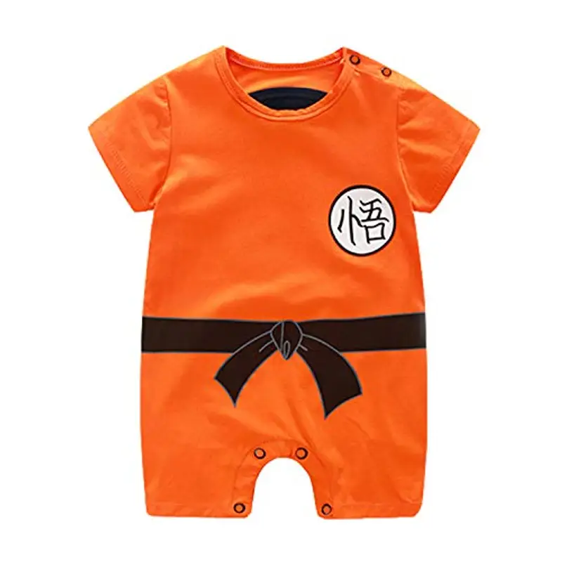 Sxkayxr Tutina per neonati in stile cartone animato, ispirata a Goku, unisex, Orange2, 59cm/0-3 Months