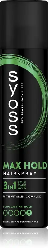 Syoss Perdita di capelli Mega Firm Fixation Max Hold 5 (Lacca per capelli) 300 ml