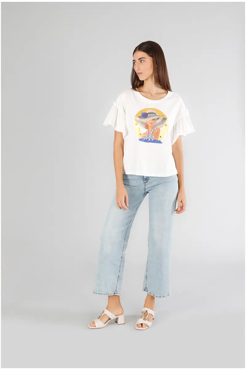 Cafè Noir T-shirt Donna Bianco 1412539