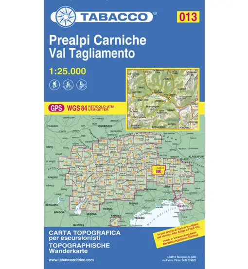 Tabacco Carta N 013 Prealpi Carniche - Val (1 25 000)