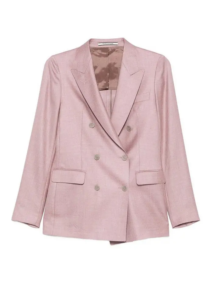 Tagliatore Blazer doppiopetto in lana rosa Color Carne E Neutri
