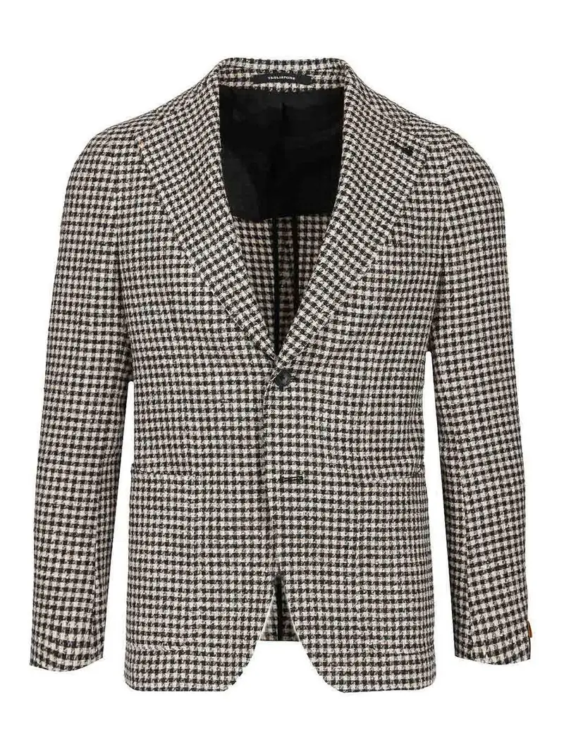 Tagliatore Blazer in seta di cotone e lino Nero