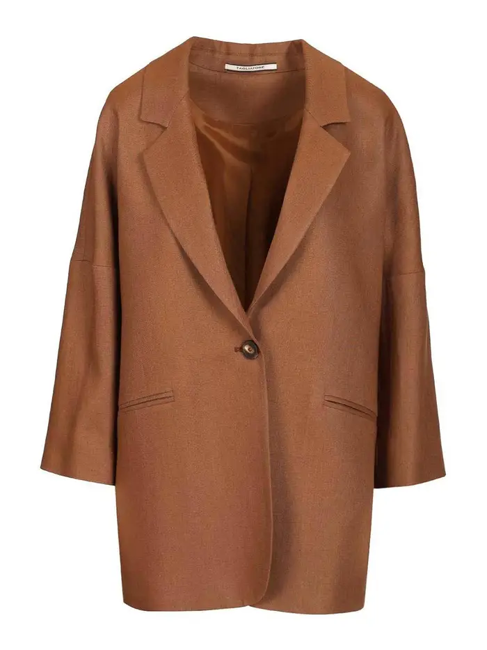 Tagliatore Giacca in lino Marrone
