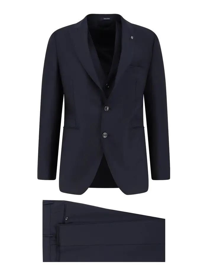 Tagliatore Vestito In Lana Vergine Con Gilet Blu