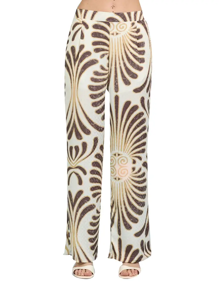 pantalone palazzo take two da donna - marrone