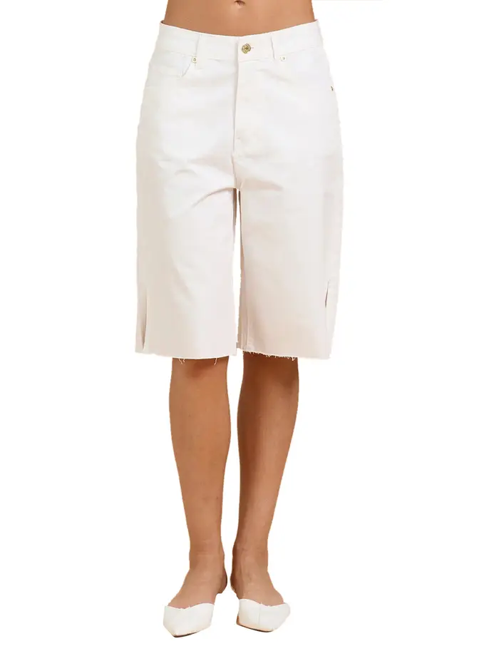 shorts jeans take two da donna - bianco