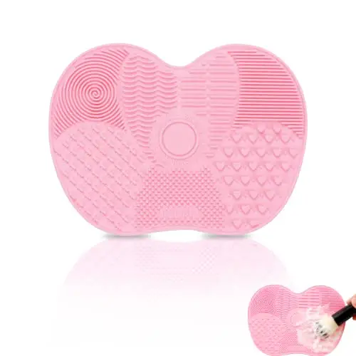 ZELHYEUU Tampone in Silicone per Pennelli per il Trucco, Spazzole per Cosmetici Tappetino per Pulizia, Strumento per la Pulizia