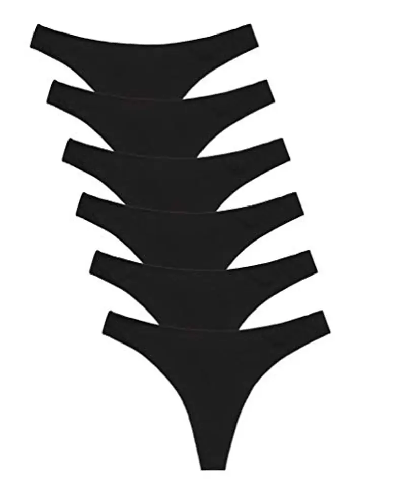 Channo Tanga in Cotone Liscio con Finitura Sottile Che Non segna. Comodi, Morbidi ed Elastici. Progettati in Spagna - Confezione da 12, Nero