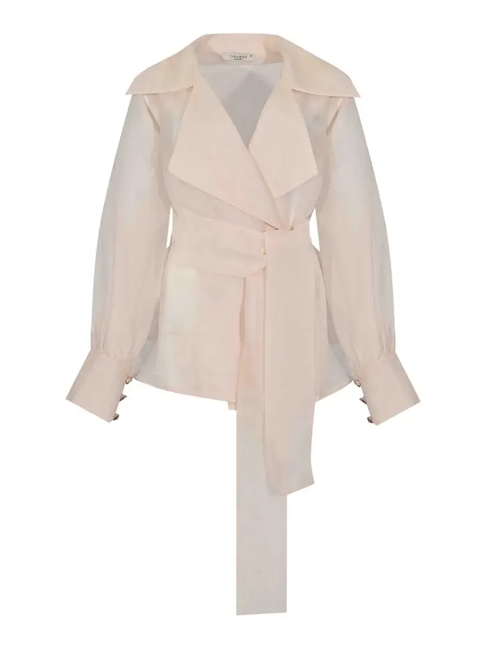 Giacca Leda 66423 In Organza Vanilla Crema