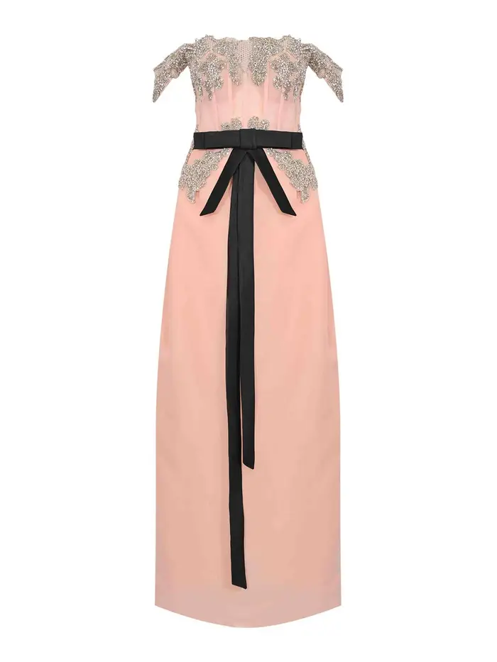 Vestito Lungo Ideas 99151 Organza Rosa