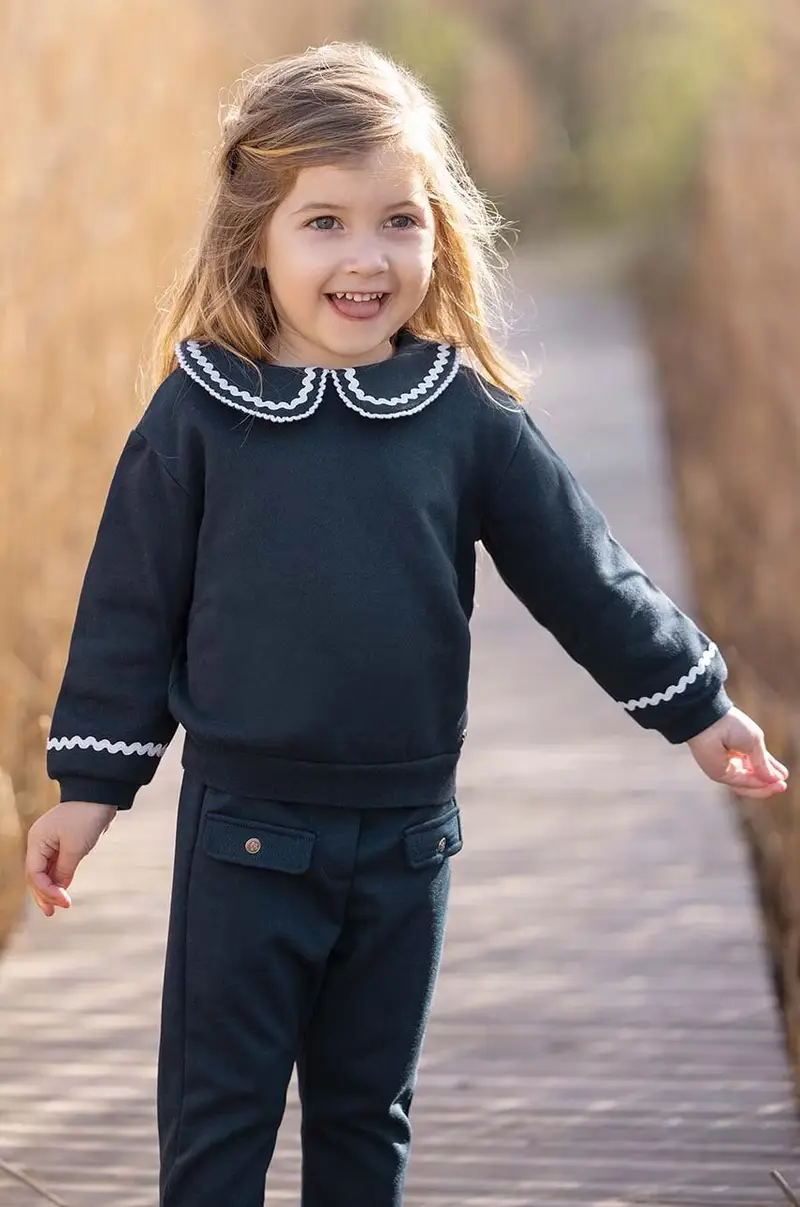 TARTINE ET CHOCOLAT felpa per bambini Blu navy