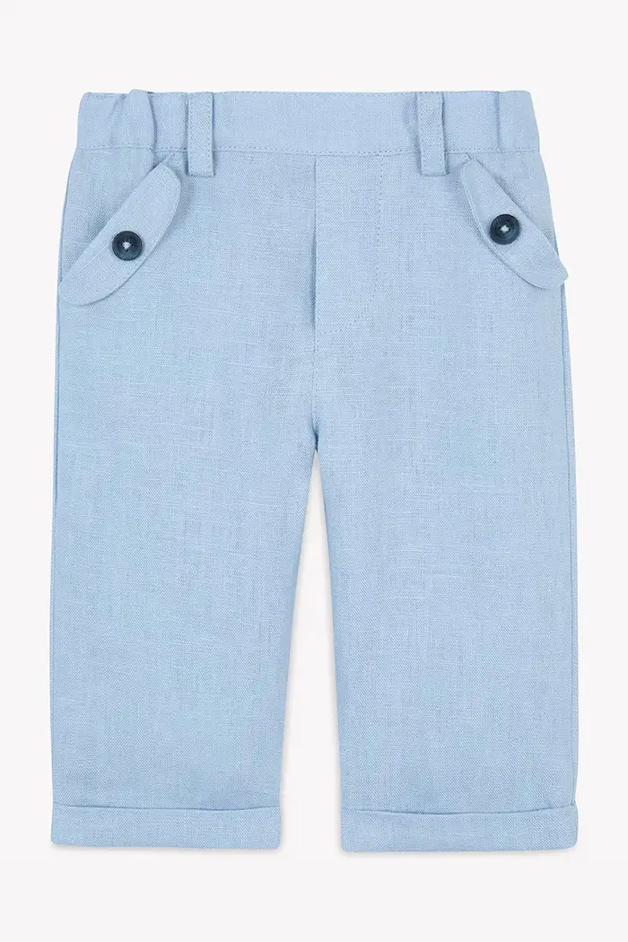 TARTINE ET CHOCOLAT pantaloni in lino per neonato Blu