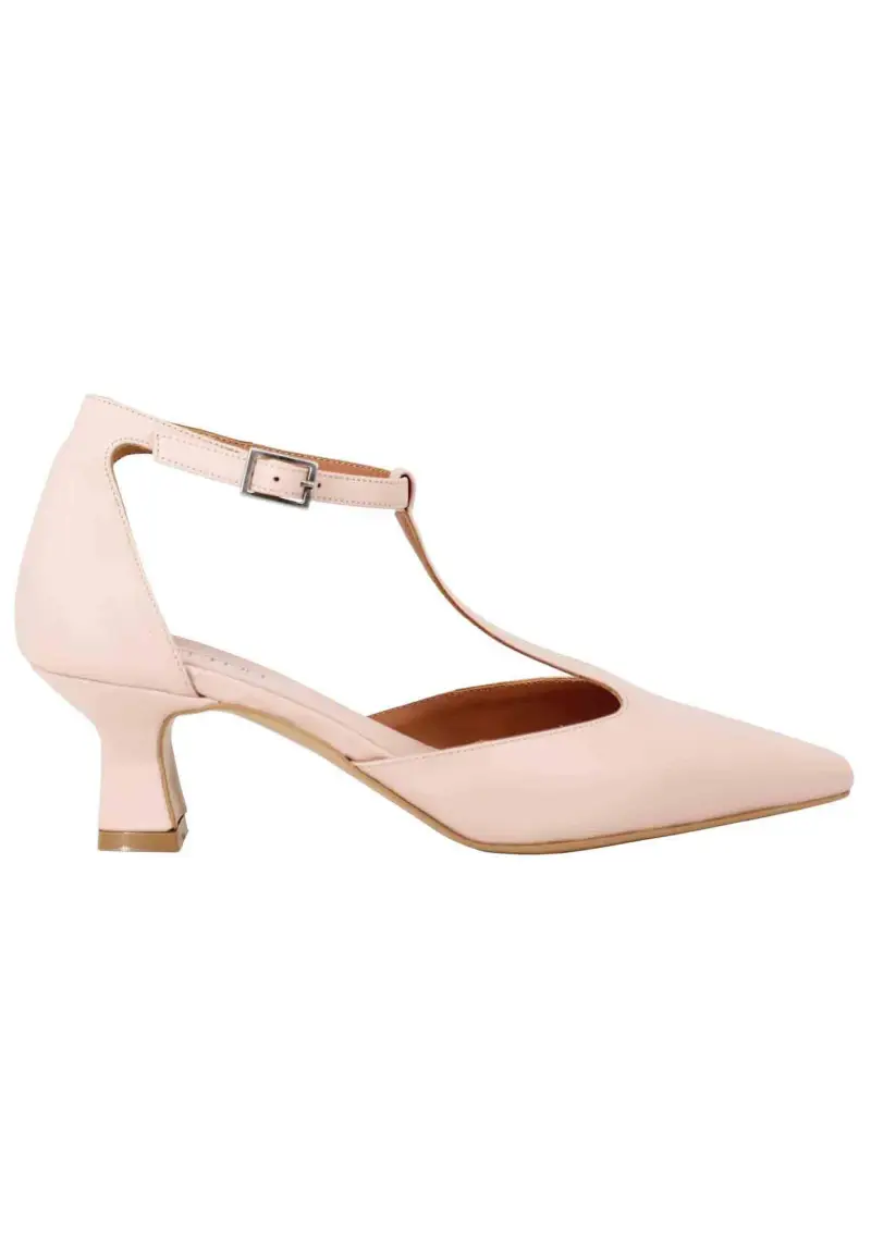 Tattoo Decollete donna in pelle rosa con tacco basso Donna MAIA 4 300