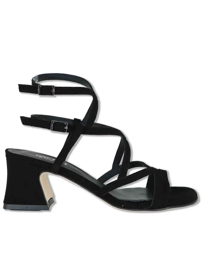 Tattoo Sandali in camoscio nero con cinturini Donna 119 001