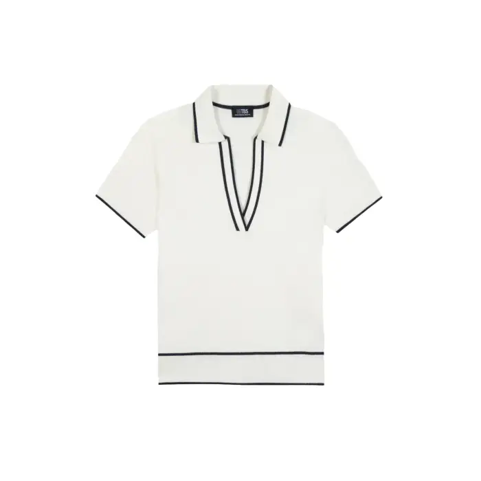 TBS Polo da donna Manae Blanc