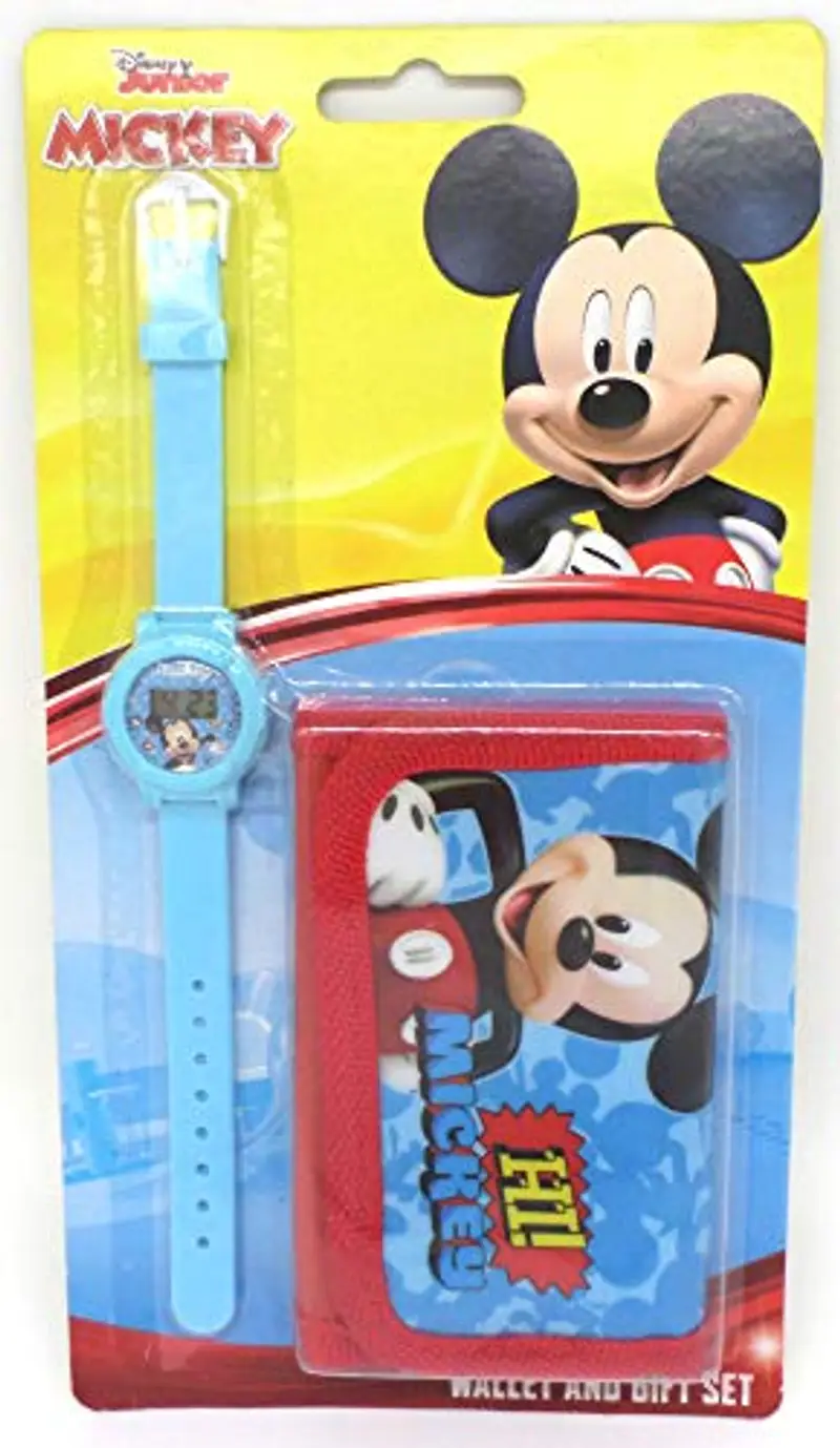 TLD TDL Disney Mickey Mouse Set Regalo Orologio + Portafoglio - Licenza Ufficiale -Watch & Wallet