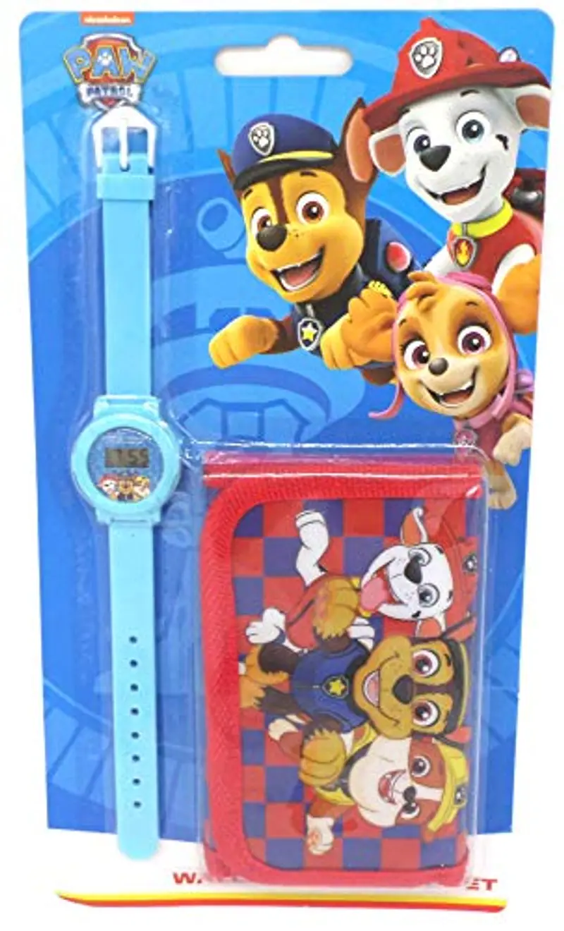 TLD TDL Paw Patrol Set Regalo Orologio + Portafoglio - Licenza Ufficiale -Watch & Wallet