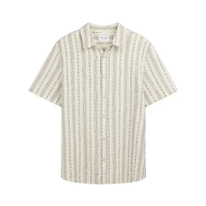 Teddy smith Camicia a maniche corte Pietro Stripe Beige