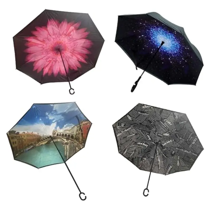 tempo di saldi Ombrello Inverso Reversibile Unica Tinta Auto Apertura Al Contrario Per Pioggia