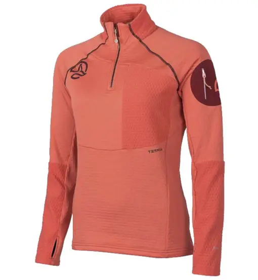 Ternua Ragger 1/2 Zip W - felpa in pile - donna Red