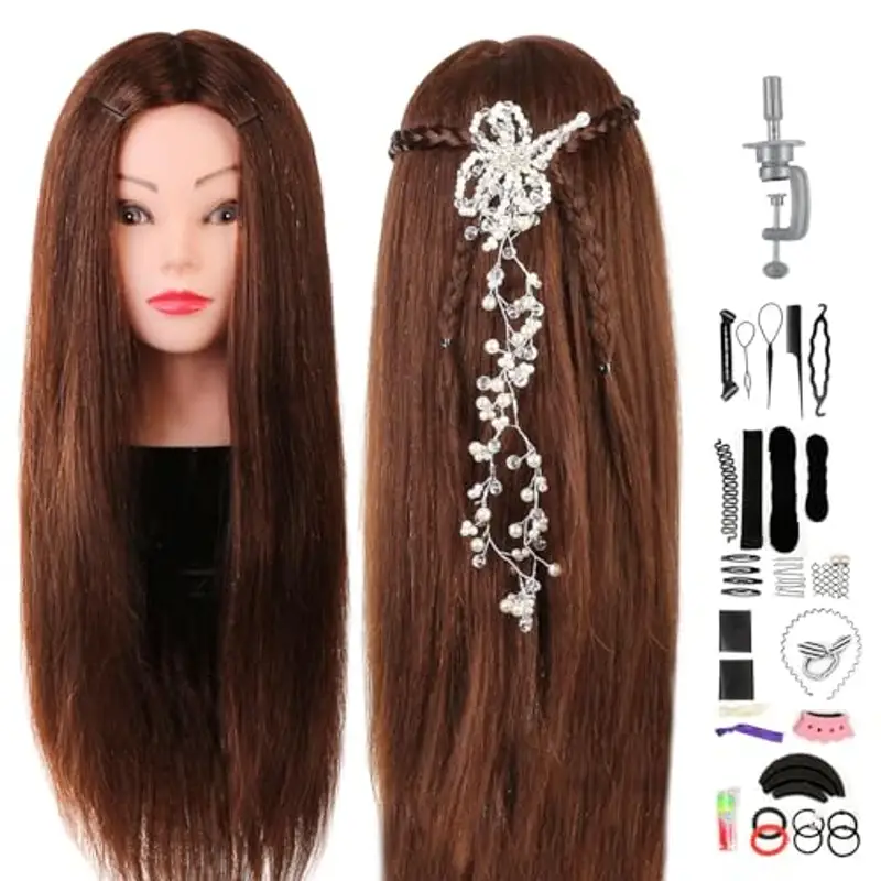 Neverland Beauty & Health Testa Studio Manichini Neverland Parrucchiere 24 pollici 60% Capelli Sintetici Cosmetologia Formazione Manichino