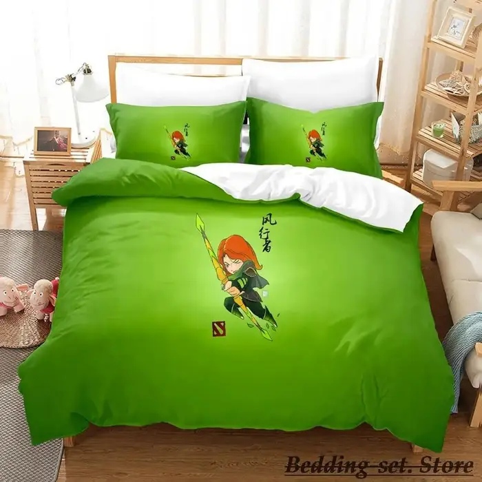 Gioco Dota 2 Set di biancheria da letto singolo doppio completo queen king di letto per adulti e bambini Set copripiumino Anime parure de lit Letto AU King 240x210cm