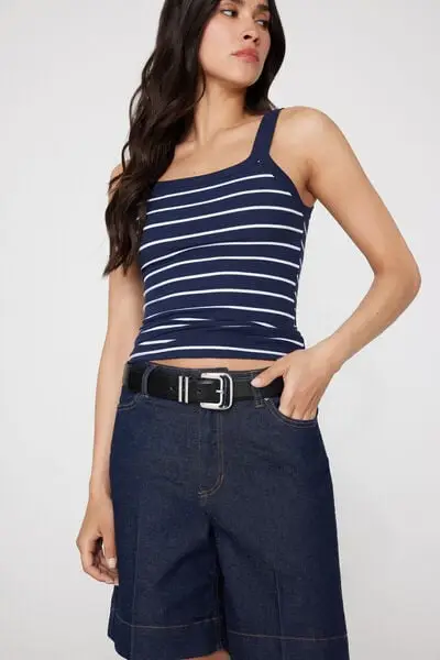 Tezenis Bermuda in Denim Donna Blu