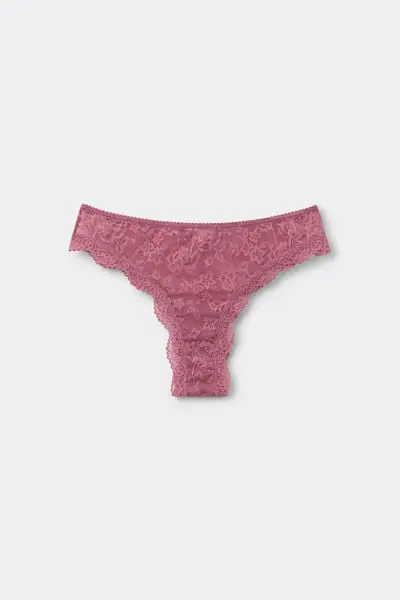 Tezenis Brasiliana in Pizzo Riciclato Donna Rosa