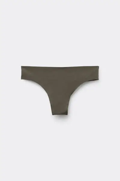Tezenis Brasiliana Senza Cuciture in Cotone Organico Donna Verde