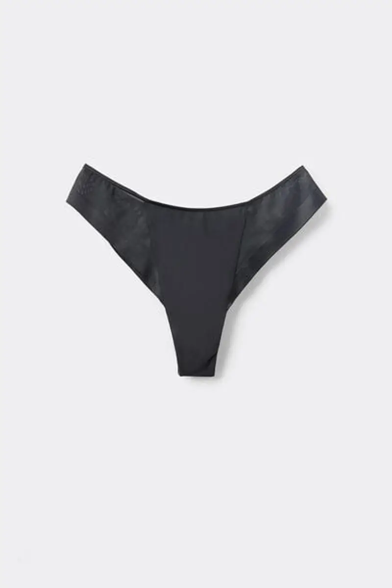 Tezenis Brasiliano Essential Tulle Donna Nero