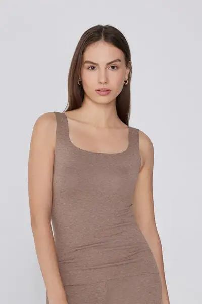 Tezenis Canotta Spalla Larga Invisible Therm Donna Marrone