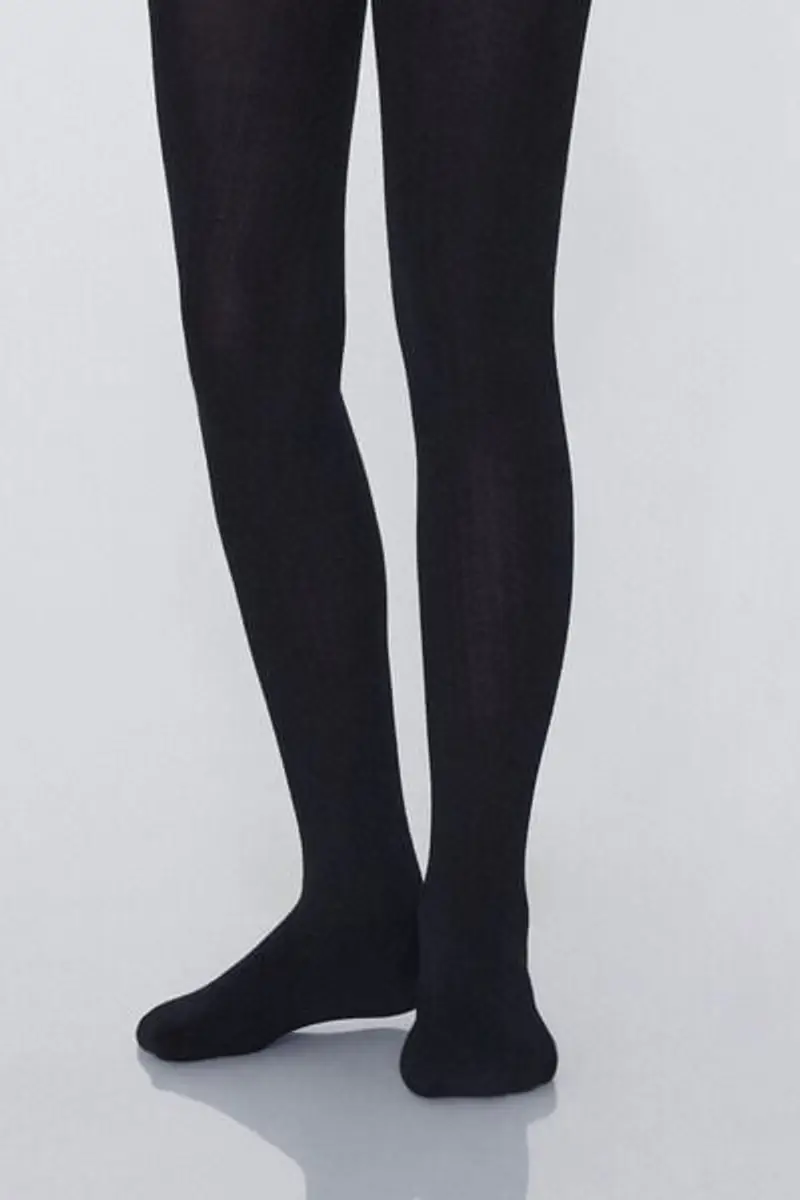 Tezenis Collant Caldo Bambina Coste Bambina Nero