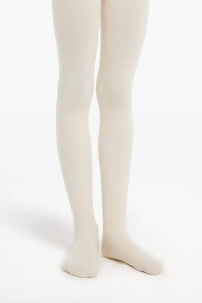 Tezenis Collant in Cotone Basico Bambina Bambina Avorio