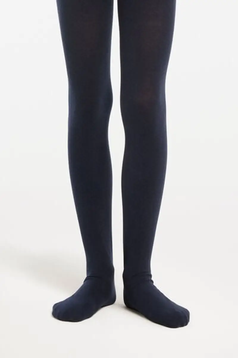 Tezenis Collant in Cotone Basico Bambina Bambina Blu