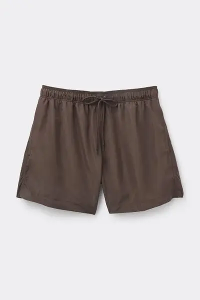 Tezenis Costume Boxer Corto Basic Riciclato Uomo Marrone