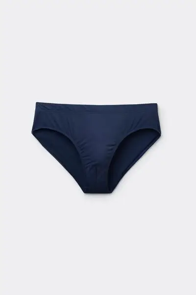 Tezenis Costume Slip Basic Microfibra Tinta Unita Uomo Blu