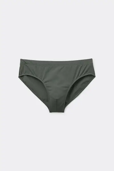 Tezenis Costume Slip Basic Microfibra Tinta Unita Uomo Verde