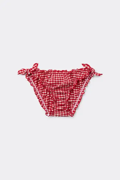 Tezenis Costume Slip Cuffietta Bimba con Laccetti Bambina Rosso