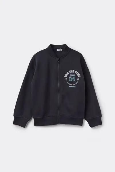 Tezenis Felpa Pesante Zip Bimbi Unisex Unisex Blu