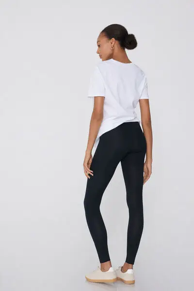 Tezenis Leggings in Cotone Organico Donna Nero
