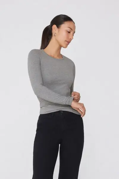 Tezenis Maglia Girocollo Cotone e Modal Termico Donna Grigio