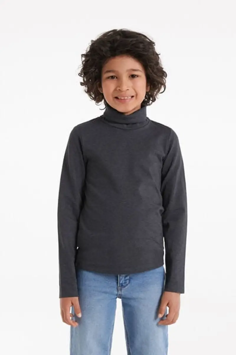 Tezenis Maglia Termica Collo Alto a Manica Lunga Bambini Unisex Unisex Grigio