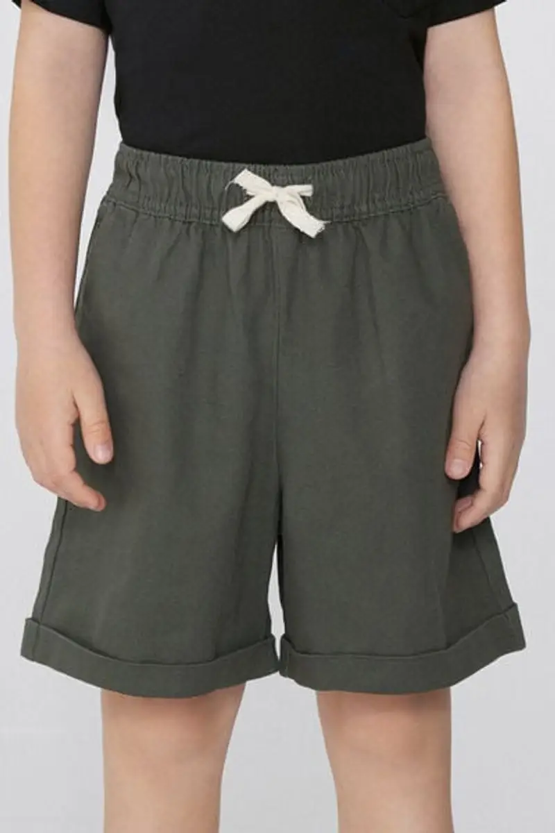 Tezenis Pantaloncini Corti in Denim Bimbo con Coulisse Bambino Verde